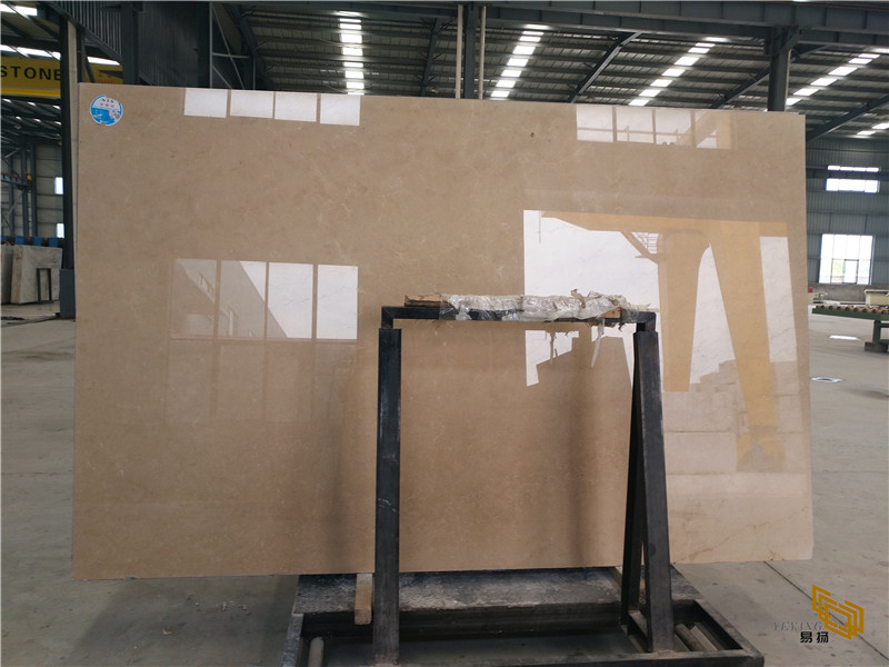 New Beige Royal Botticino Marble Slabs in Stock for Sale with Newly Cut 
