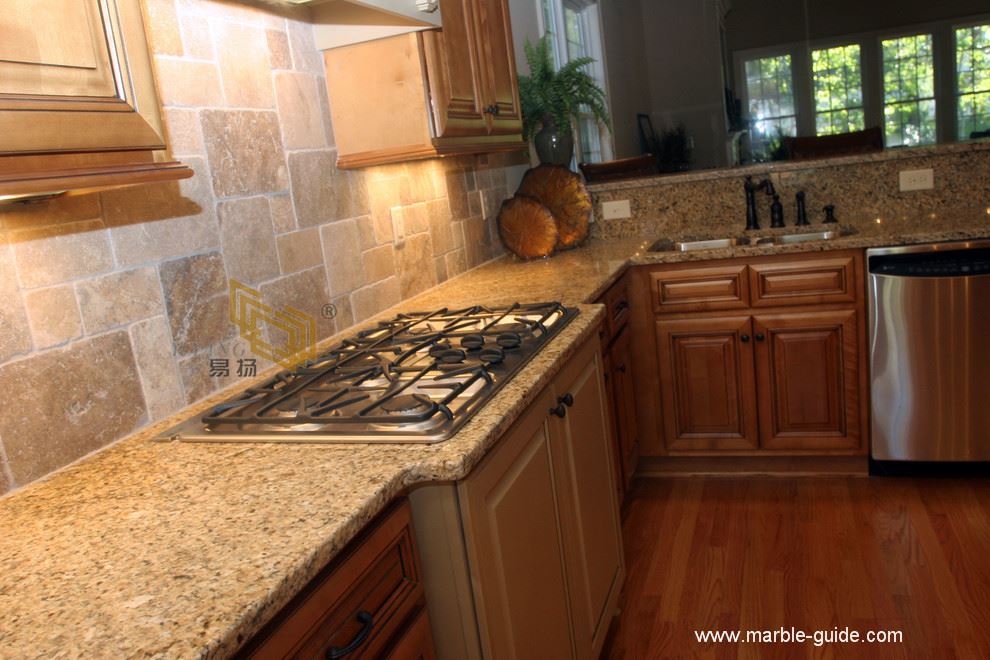 Brazil Gold Granite Kitchen Countertops 4