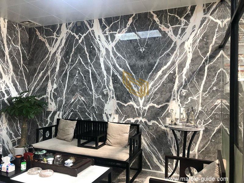 Castle Gray Marble Slab for Wall 01