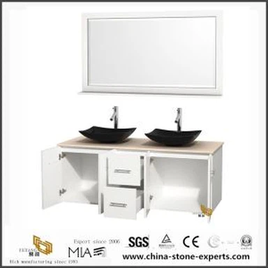 Prefabricate Quartz sal de ben vanite k'ap mache sou tèt ak Puits doub