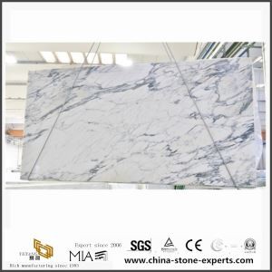 Calacatta Galielo Marble Pou Kitchen kontwar Ak mi Decor ak Grey Venn