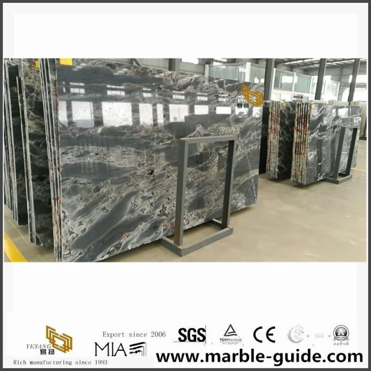 New Polishing Titanic Storm Marble Slab For Bathroom Flooring Tiles Decor