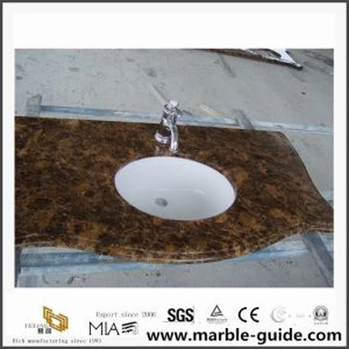 Emperador Marble twalèt kontwar Vanity Tops ak pri rabè