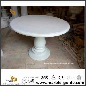 Lachin Bianco Crown Marble Table pou dekorasyon andedan ak deyò