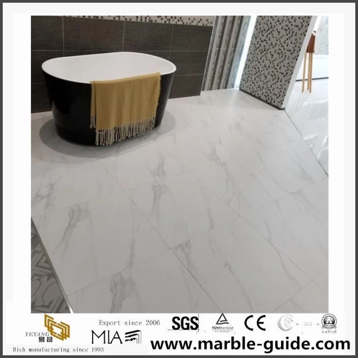 White Polished Marble Floor Tiles