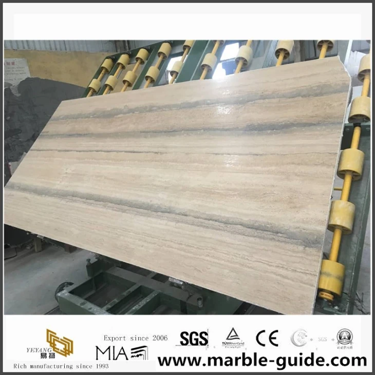 Honed Silver Travertine Slabs
