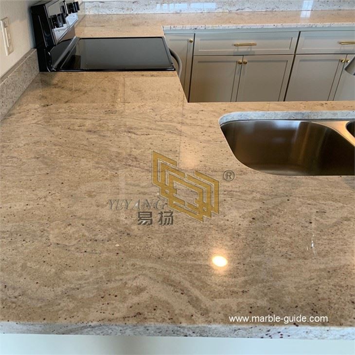 Kashmir Gold Granite Slab Kitchen Countertop