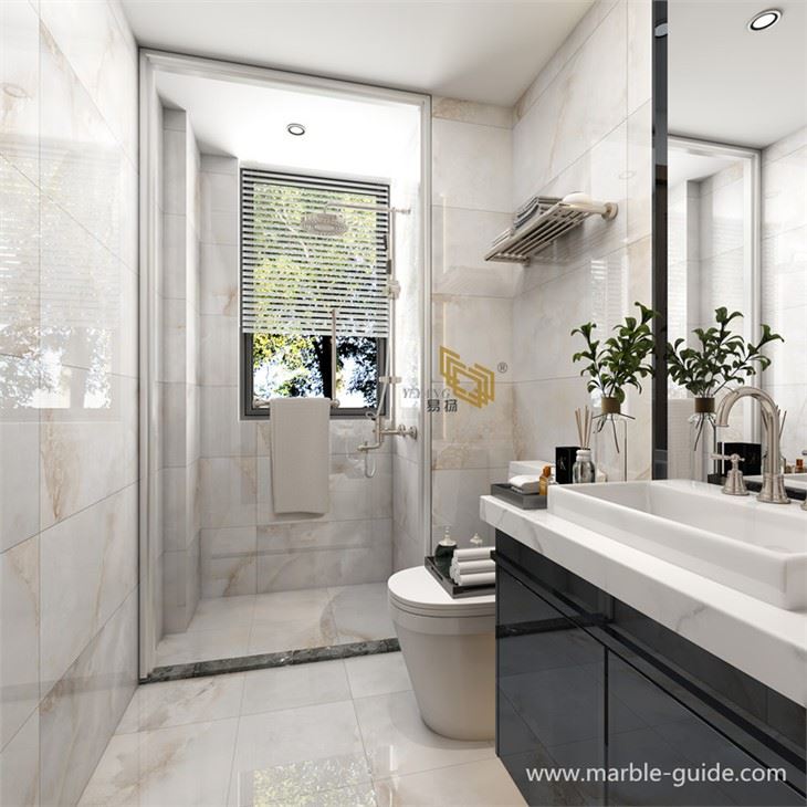 Artificial Onyx Green Marble Effect Sintered Stone For Bathroom Decor