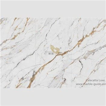 Calacatta Luxe Sintered Stone 33° mou poli slabs pou Vann