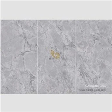 Mou ak klere poli Calacatta gri Sinter Stone pou kontwa kwizin